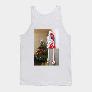 Funny christmas Santa Mouse plush toy Tank Top